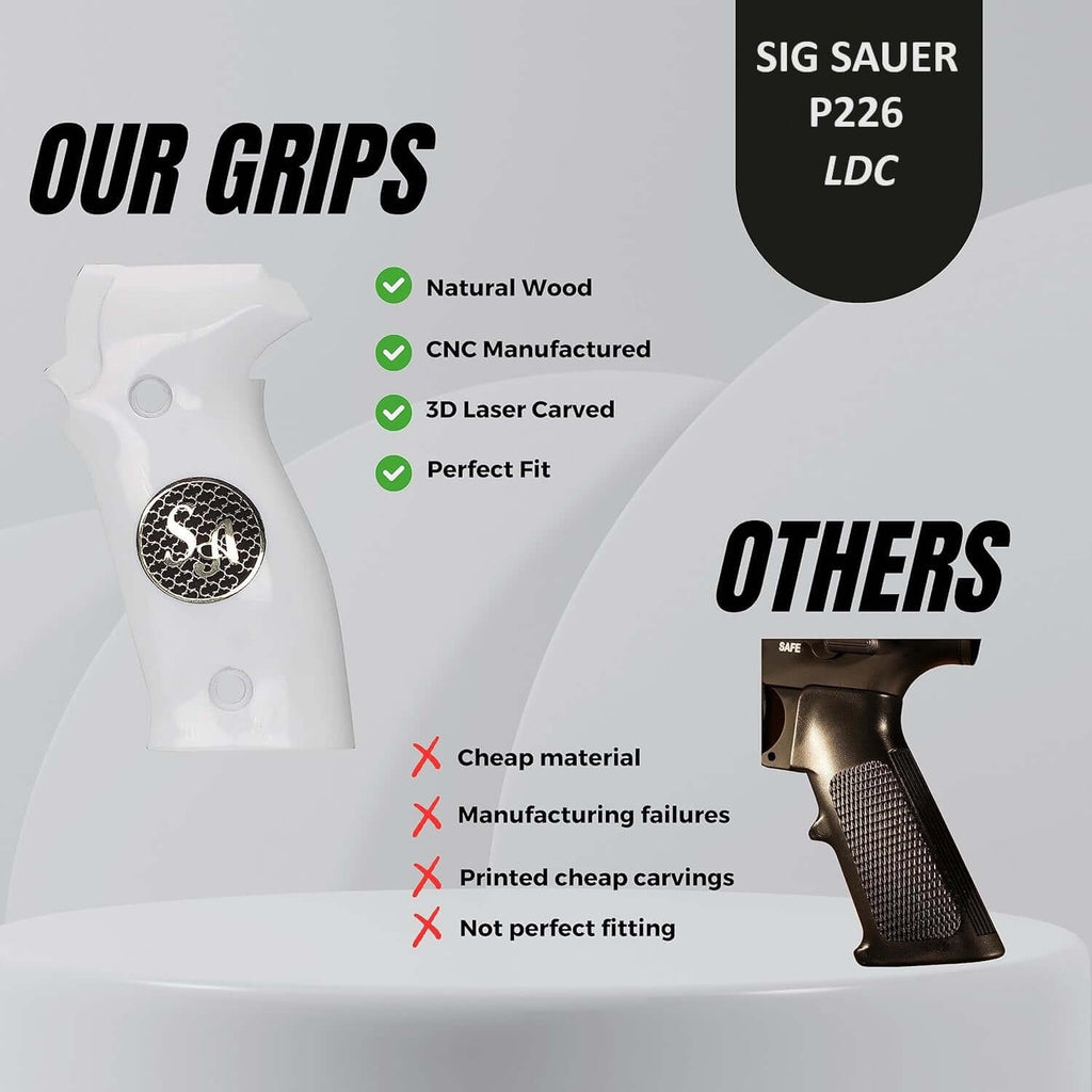 Compatible with Sig Sauer P226 LDC II and LDC 2 Acrilic Grips