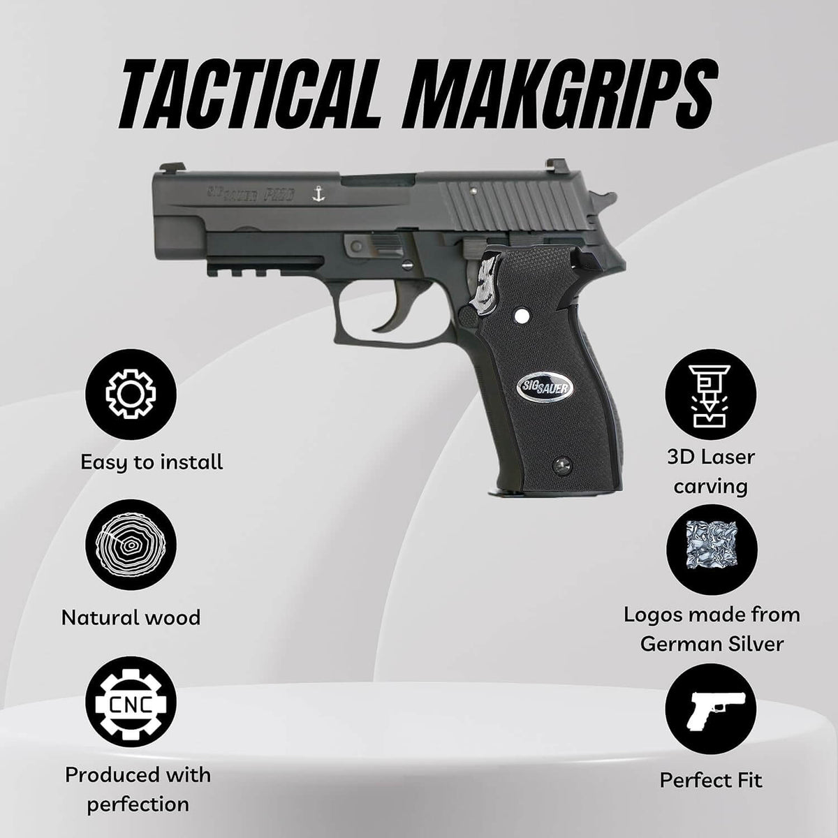 Compatible with Sig Sauer P226 LDC II and LDC 2 Acrilic Grips