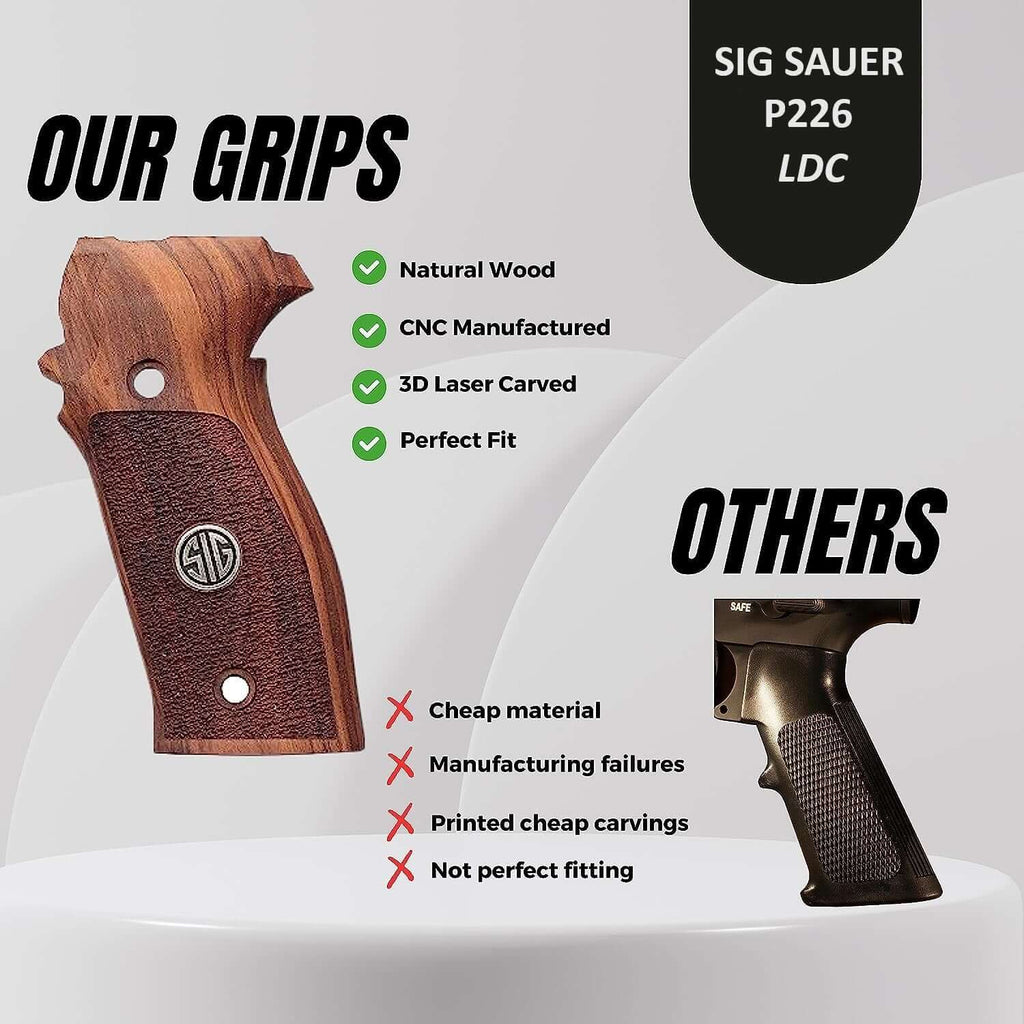 Compatible with Sig Sauer P226 LDC II and LDC 2 Acrilic Grips
