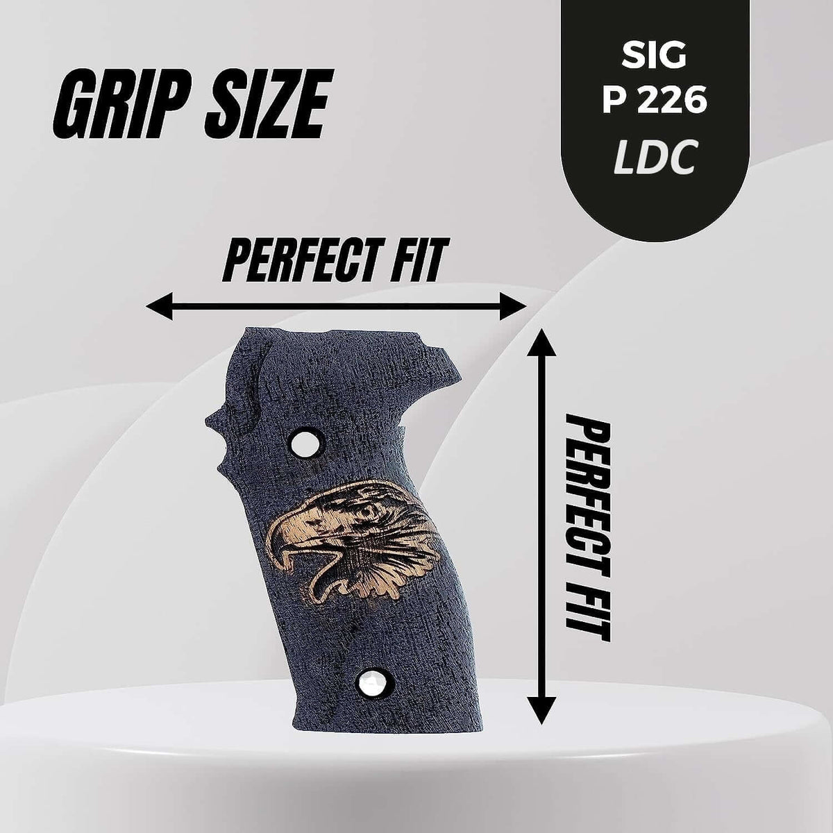 Compatible with Sig Sauer P226 LDC II and LDC 2 Walnut Wood Grips