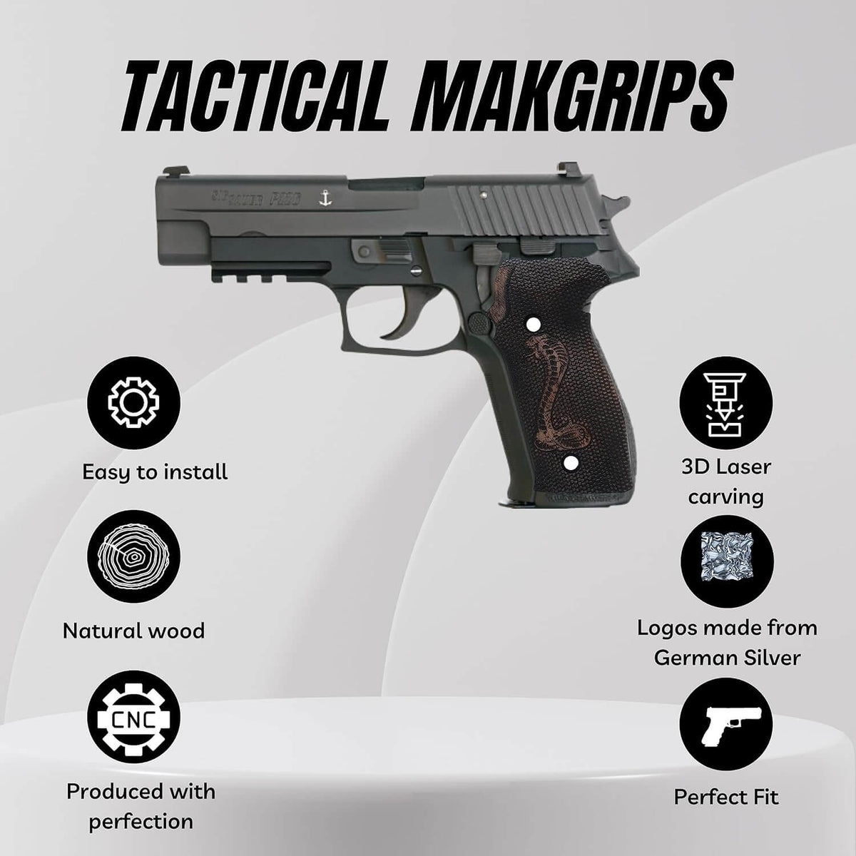Compatible with Sig Sauer P226 LDC II and LDC 2 Acrilic Grips