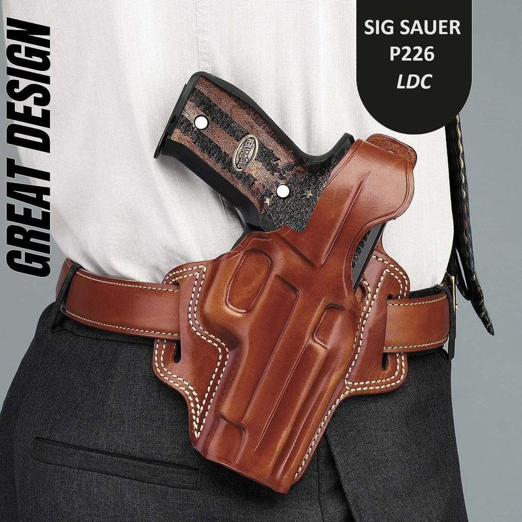 Compatible with Sig Sauer P226 LDC II and LDC 2 Walnut Wood Grips