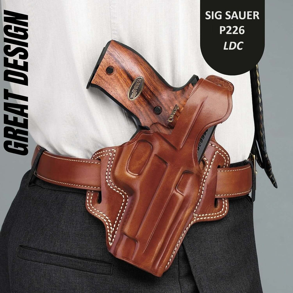 Compatible with Sig Sauer P226 LDC II and LDC 2 Walnut Wood Grips