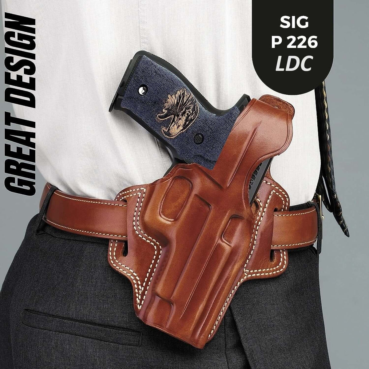 Compatible with Sig Sauer P226 LDC II and LDC 2 Walnut Wood Grips