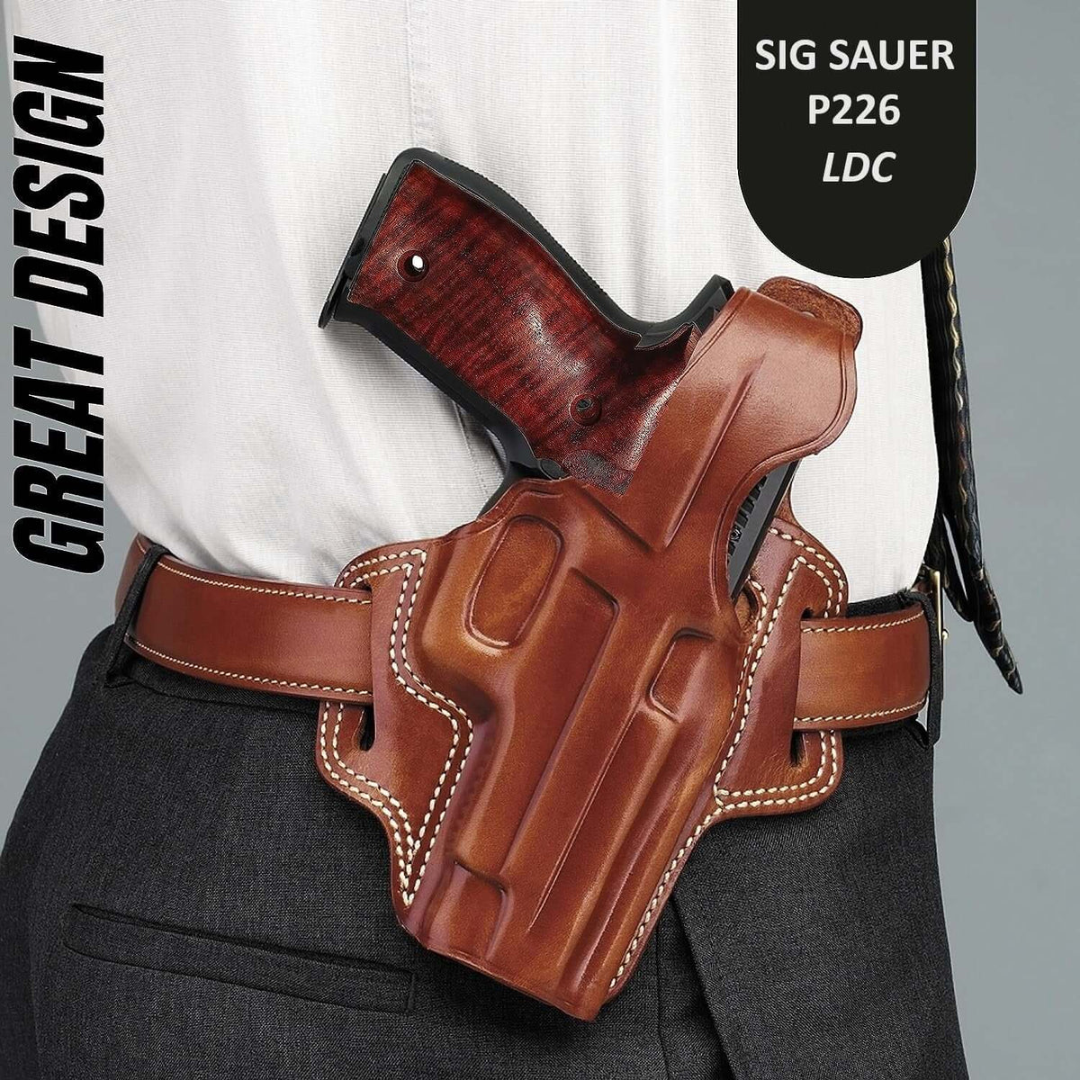 Compatible with Sig Sauer P226 LDC II and LDC 2 Walnut Wood Grips