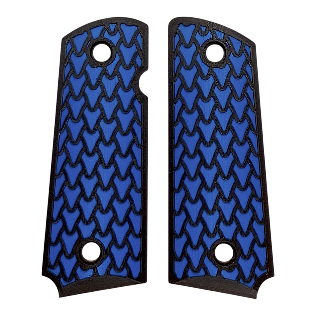 Blue & Black Dragon Scale Printed 1911 Grips (Compact)