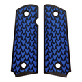 Blue & Black Dragon Scale Printed 1911 Grips (Compact)