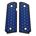 Blue & Black Fusion Printed 1911 Grips (Compact)