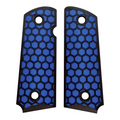 Blue & Black Honeycomb Printed 1911 Grips (Compact)