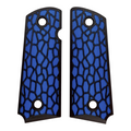 Blue & Black Reptile Printed 1911 Grips (Compact)