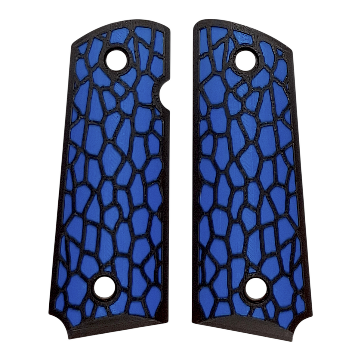 Blue & Black Reptile Printed 1911 Grips (Compact)