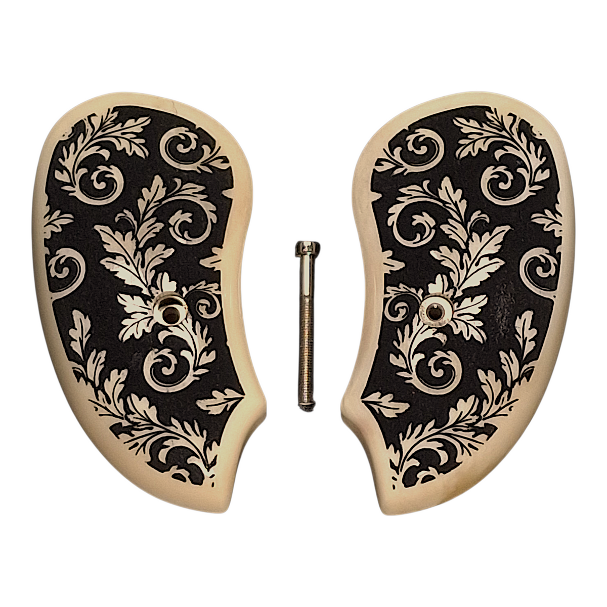 Genuine Giraffe Bone Floral Inked Extended Bond Arms Derringer Grips