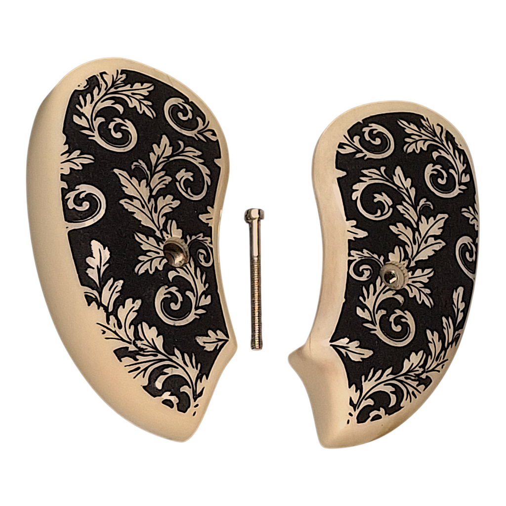 Genuine Giraffe Bone Floral Inked Extended Bond Arms Derringer Grips