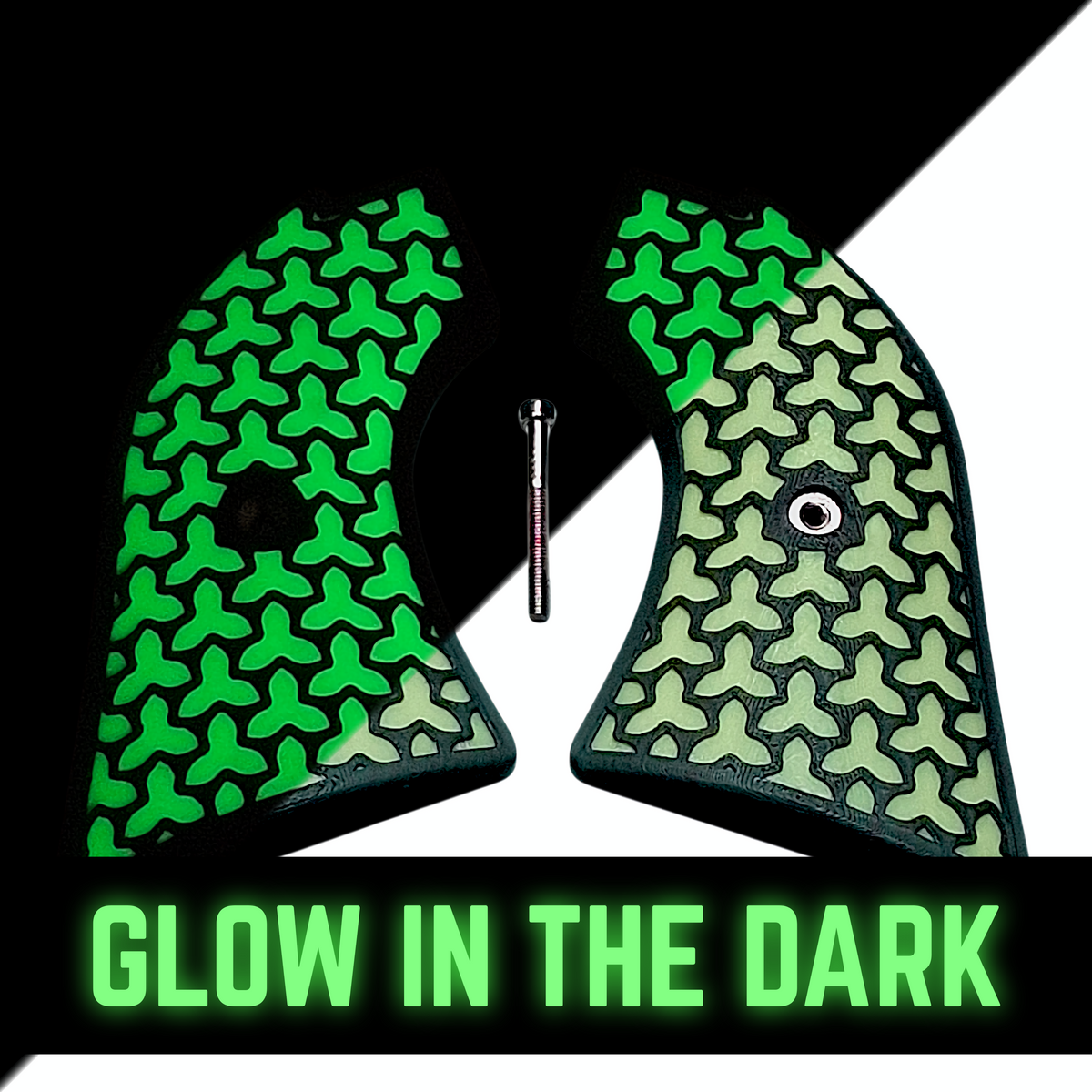 Glow in the Dark & Black Fusion Printed Heritage Rough Rider Grips