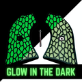 Glow in the Dark & Black Reptile Printed Heritage Rough Rider Grips