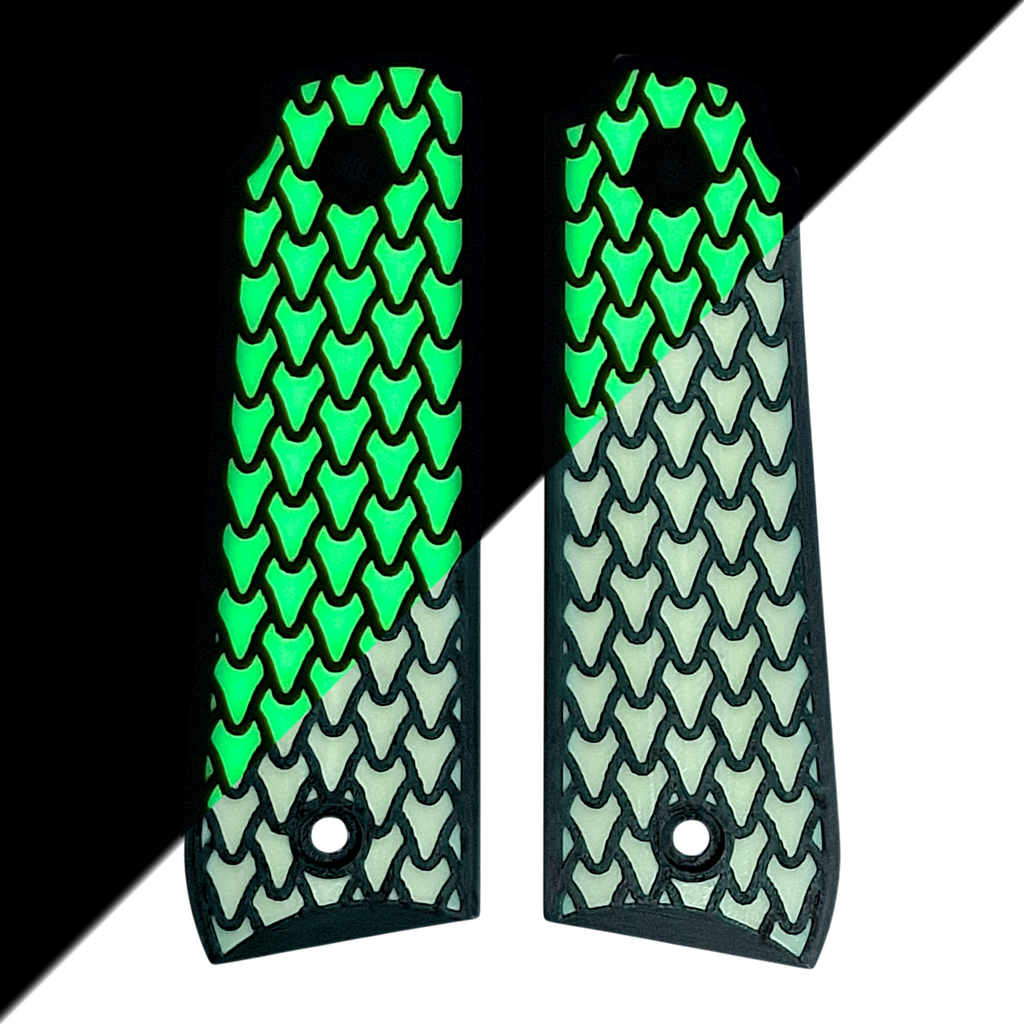 Glow in the Dark Dragon Scale Printed Ruger Mark IV 22/45 Grips