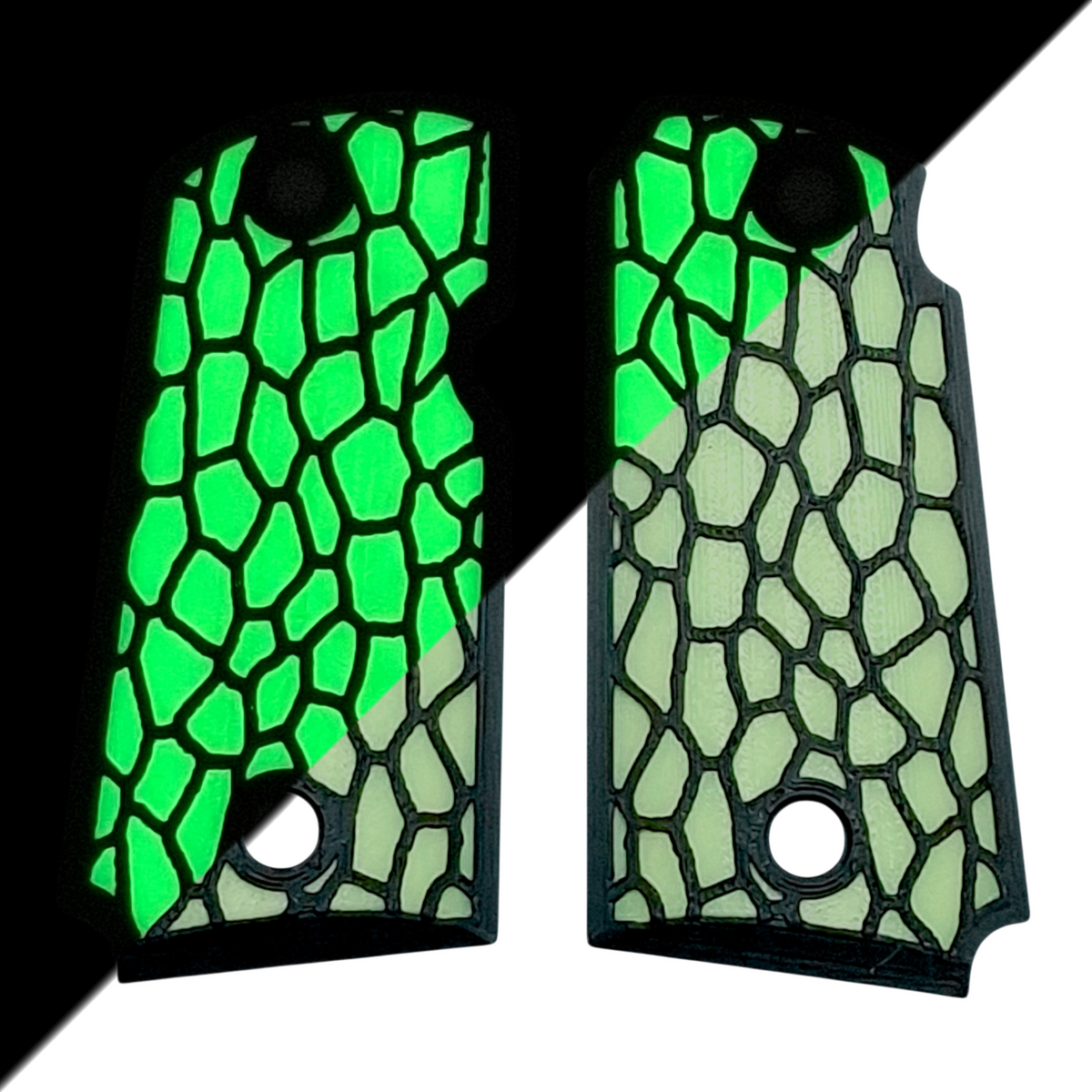 Glow in the Dark Reptile Printed Kimber Micro 9 Grips