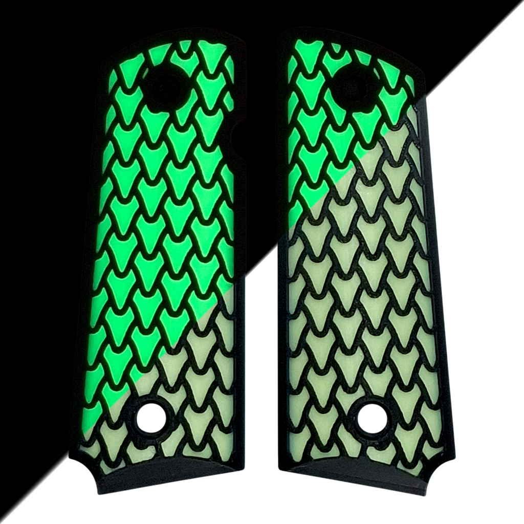 Glow in the Dark Dragon Scale Printed 1911 Grips (Compact)