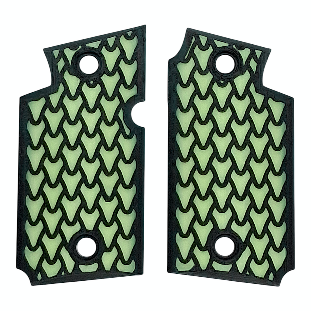 Glow in the Dark Dragon Scale Printed Sig Sauer P938 Grips