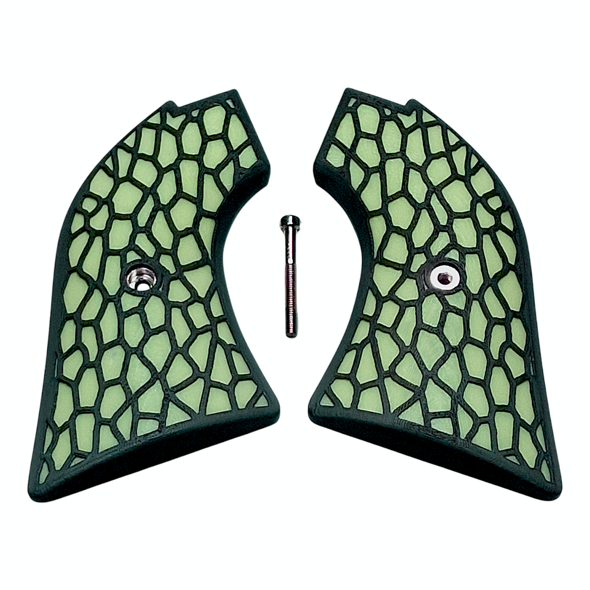 Glow in the Dark & Black Reptile Printed Heritage Rough Rider Grips