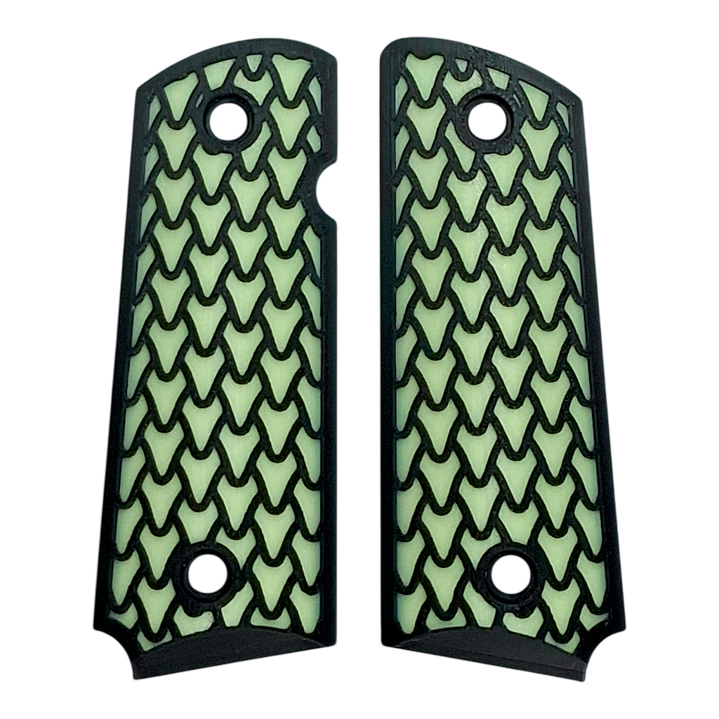 Glow in the Dark Dragon Scale Printed 1911 Grips (Compact)