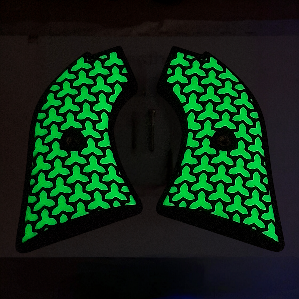 Glow in the Dark & Black Fusion Printed Heritage Rough Rider Grips