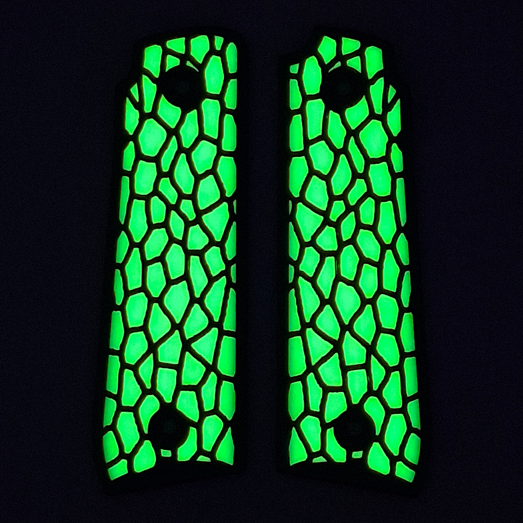 Glow in the Dark Reptile Printed Ruger Mark IV 22/45 Grips
