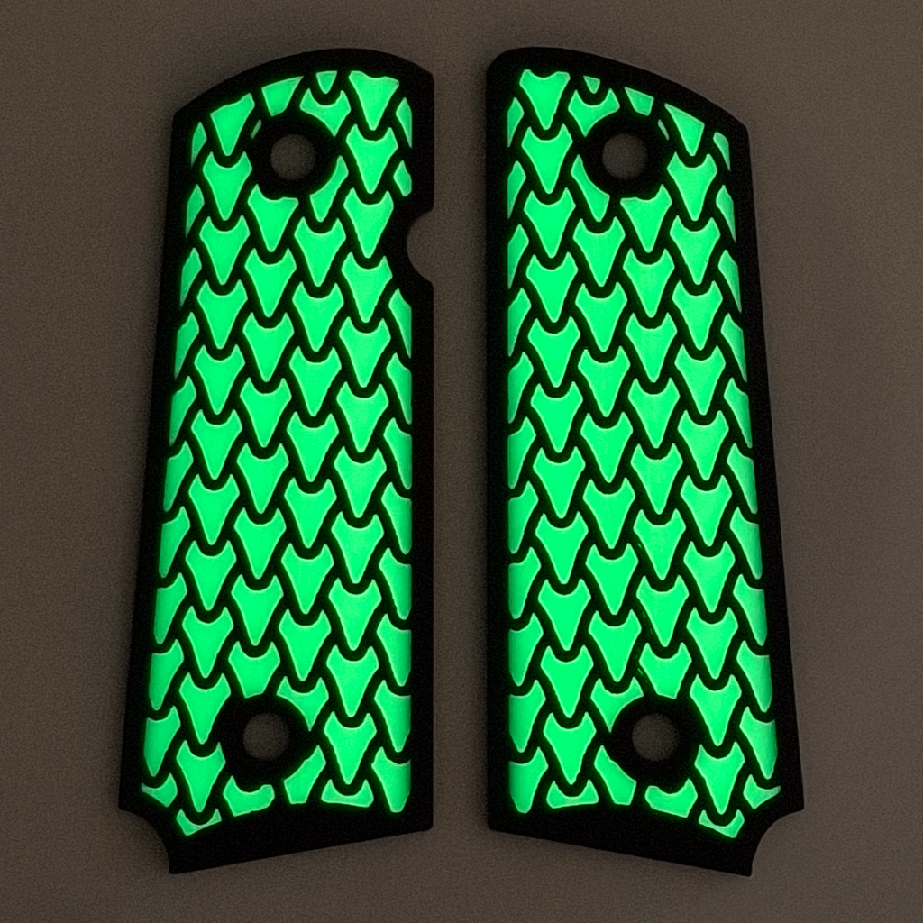 Glow in the Dark Dragon Scale Printed 1911 Grips (Compact)