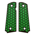Green & Black Fusion Printed 1911 Grips (Full Size)