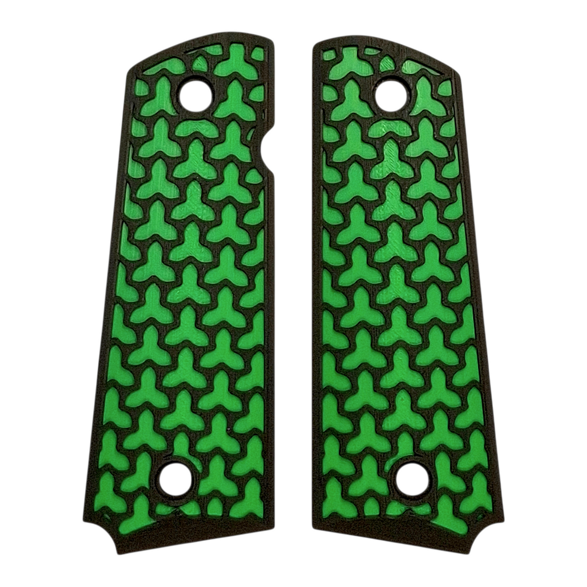 Green & Black Fusion Printed 1911 Grips (Full Size)