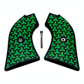 Green & Black Fusion Printed Heritage Rough Rider Grips