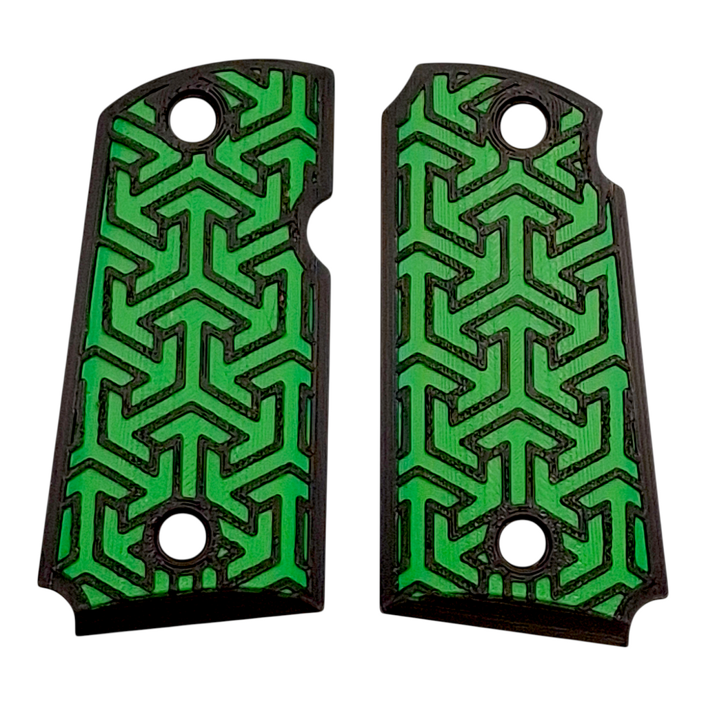 Green & Black Tritessel Printed Kimber Micro 9 Grips