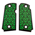 Green & Black Tritessel Printed Kimber Micro 9 Grips