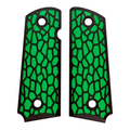 Green & Black Reptile Printed 1911 Grips (Compact)