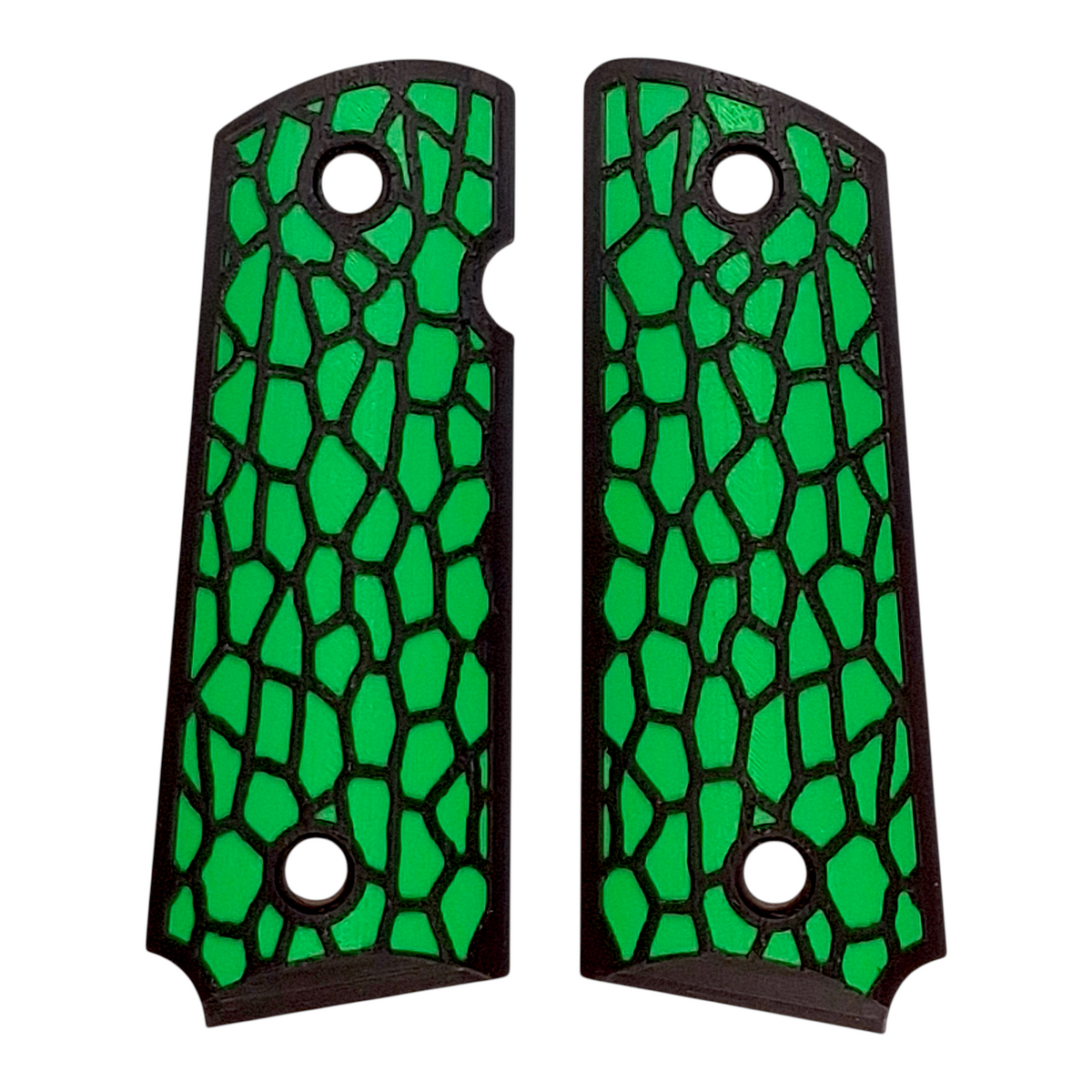 Green & Black Reptile Printed 1911 Grips (Compact)