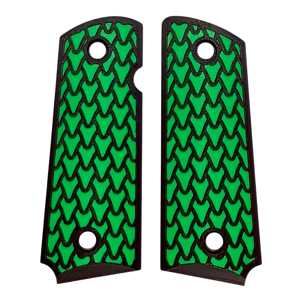 Green & Black Dragon Scale Printed 1911 Grips (Compact)