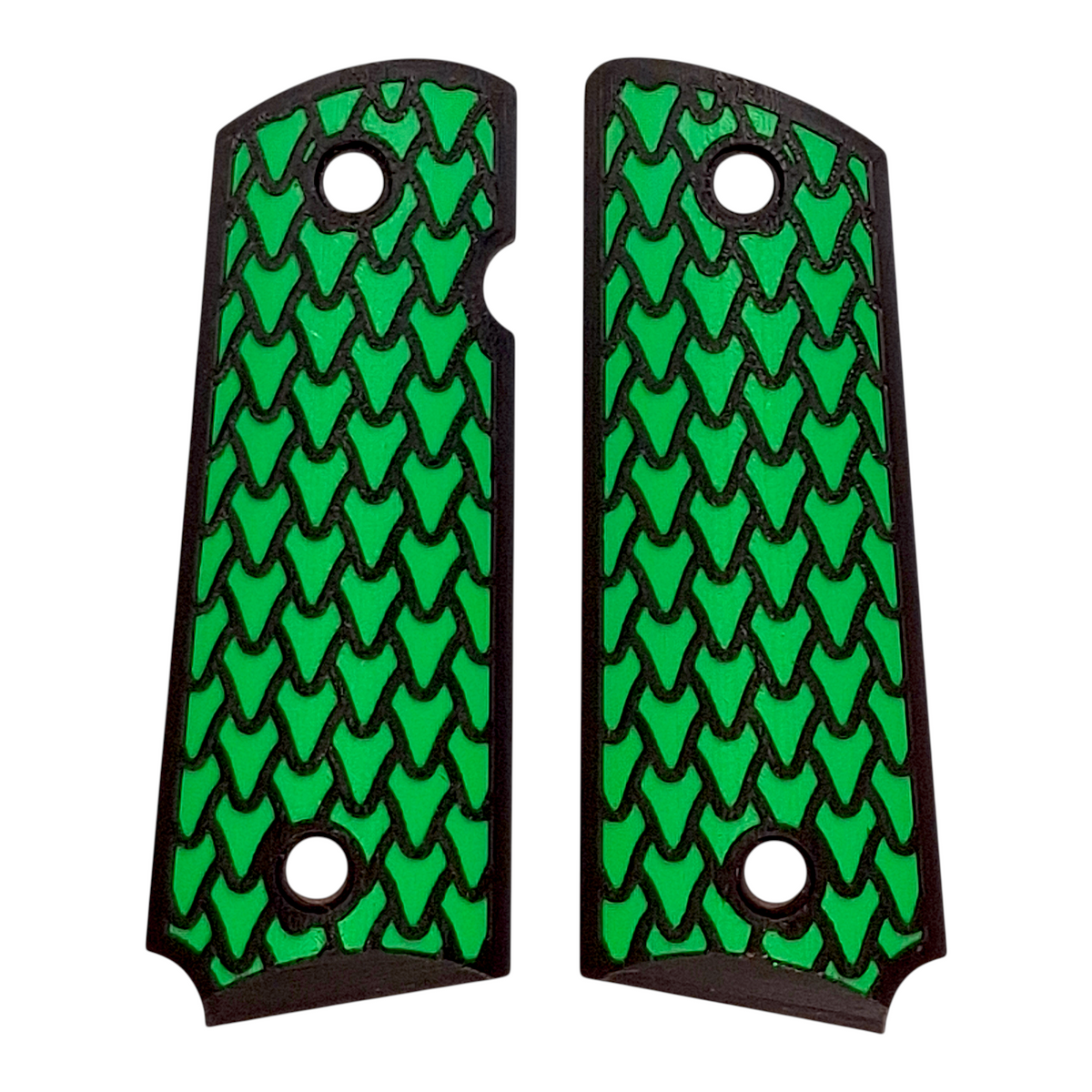 Green & Black Dragon Scale Printed 1911 Grips (Compact)