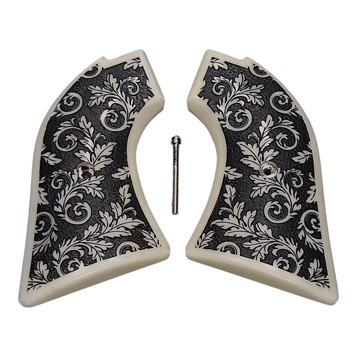 Faux Ivory Floral Scroll Heritage Rough Rider Grips