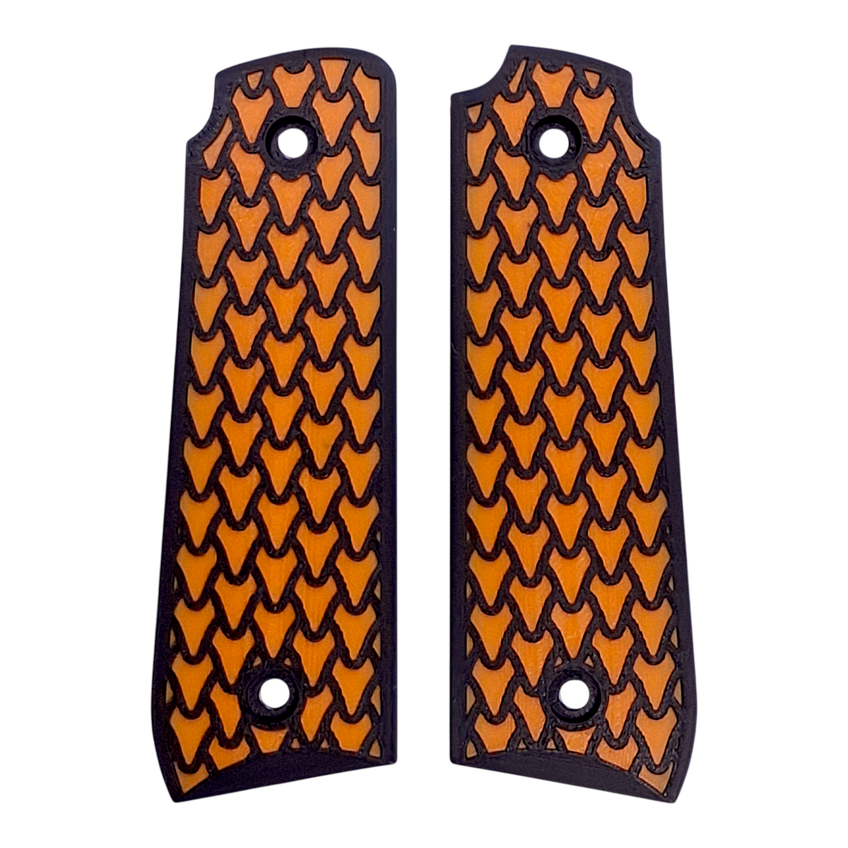 Orange & Black Dragon Scale Printed Ruger Mark IV 22/45 Grips