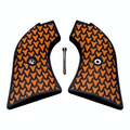 Orange & Black Dragon Scale Printed Heritage Rough Rider Grips