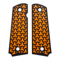 Orange & Black Fusion Printed 1911 Grips (Full Size)