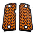 Orange & Black Fusion Printed Kimber Micro 9 Grips