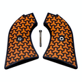 Orange & Black Fusion Printed Heritage Rough Rider Grips