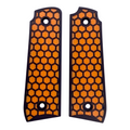 Orange & Black Honeycomb Printed Ruger Mark IV 22/45 Grips