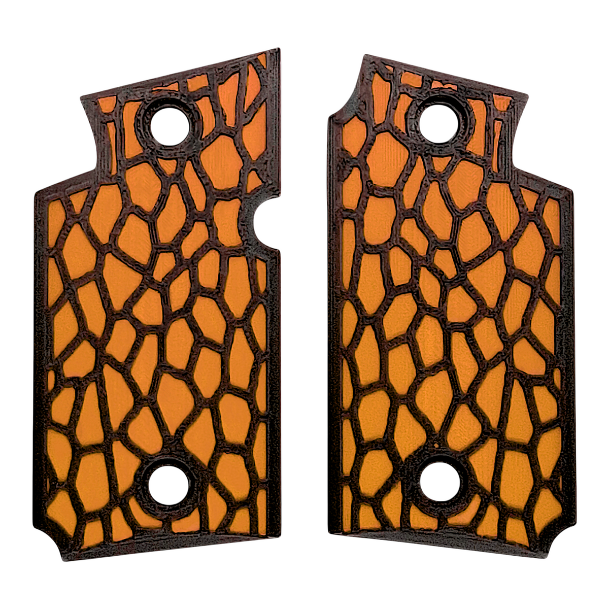 Orange & Black Reptile Printed Sig Sauer P938 Grips