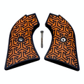 Orange & Black Tritessel Printed Heritage Rough Rider Grips