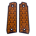 Orange & Black Tritessel Printed Ruger Mark IV 22/45 Grips