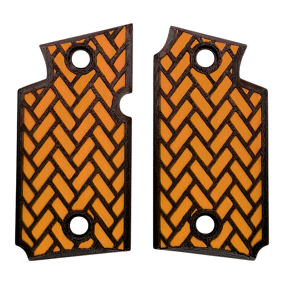 Orange & Black Weave Printed Sig Sauer P938 Grips
