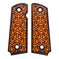 Orange & Black Tritessel Printed 1911 Grips (Compact)