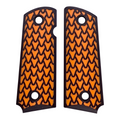 Orange & Black Dragon Scale Printed 1911 Grips (Compact)